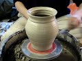 Making a clay pottery storage jar with lid on a potters wheel demo ingleton pottery how to