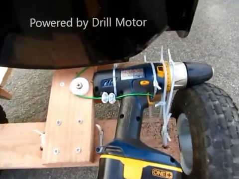 DIY Go Kart Powered by Drill Motor - YouTube