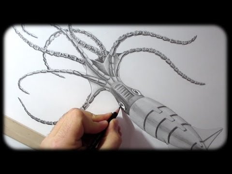 Drawing a Mechanical Squid, Time Lapse — Diode Press