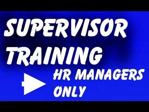 New Supervisor Training Program