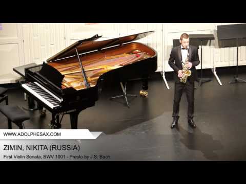 Dinant 2014 - ZIMIN Nikita (First Violin Sonata, BWV 1001 - Presto by J.S. Bach)
