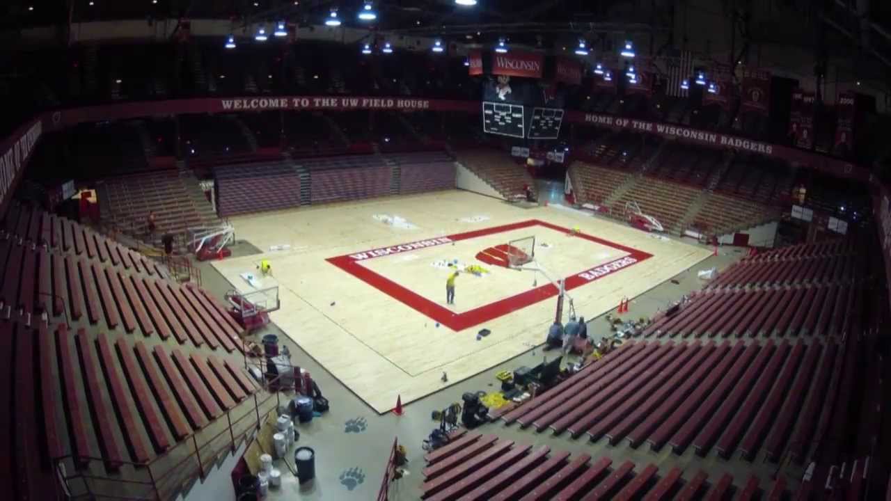 UW Field House gets a new floor - YouTube