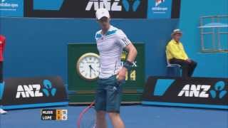 Andy Murray's super shank serve - 2014 Australian Open