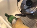 Cutting a Wine Bottle with Hot Water 