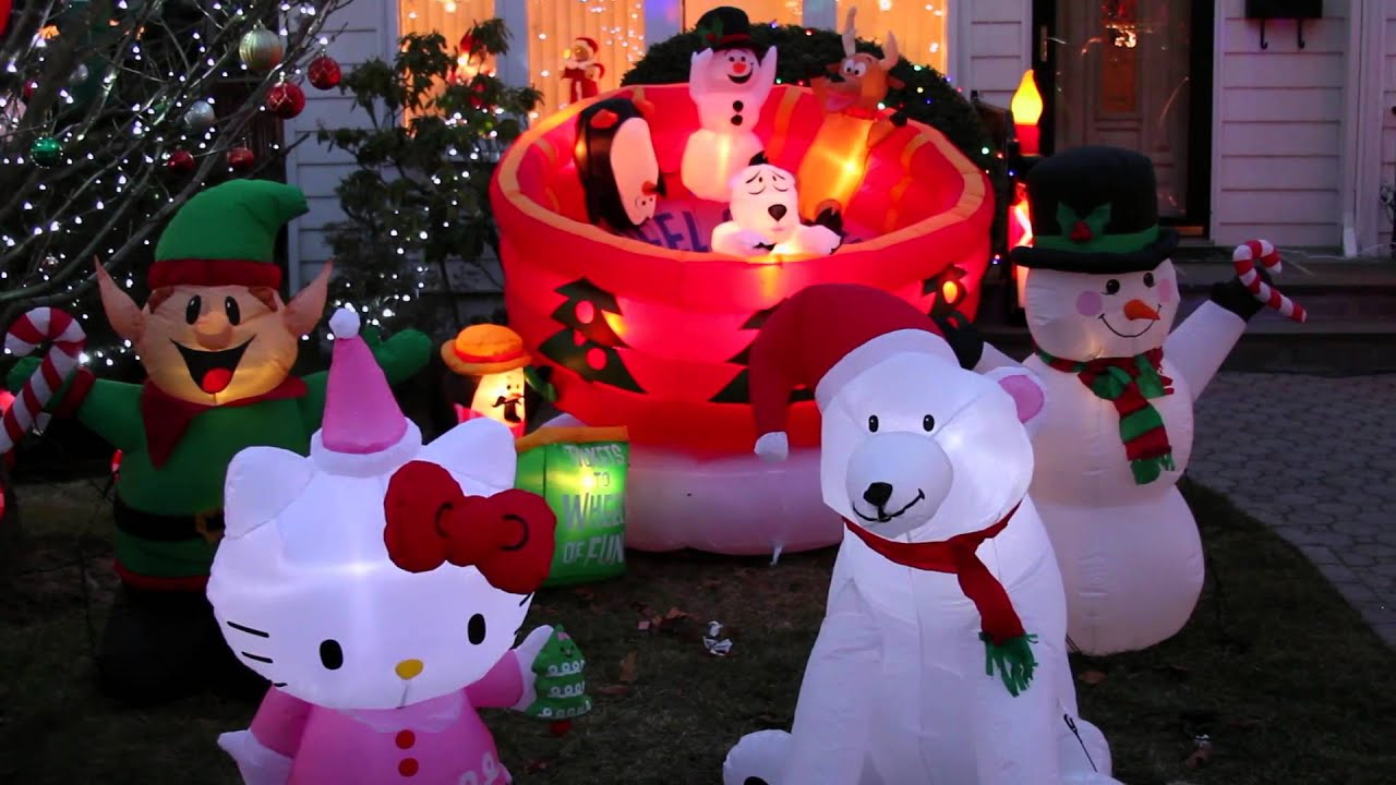 Christmas inflatables at night 2014.