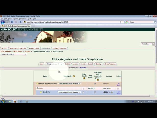 Moodle Gradebook Lesson 3