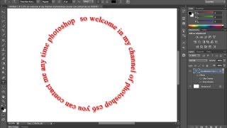 photoshop type text in a circle