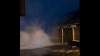 Scary storm busting doors through in Lahinch, Ireland