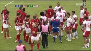 Canada vs Tonga fight leads to red card for Eddie Aholelei