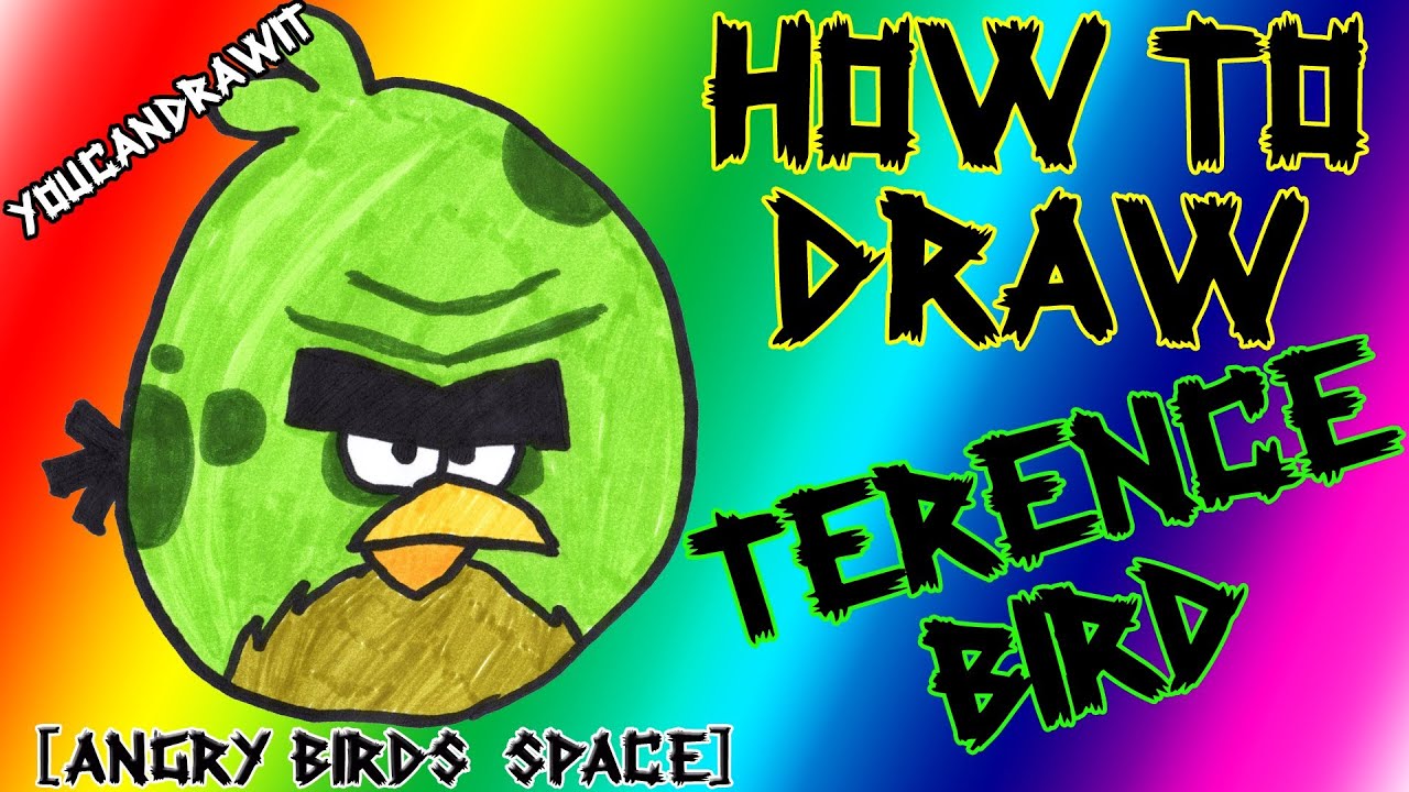 How To Draw Terence Bird (Space Big Brother) from Angry Birds Space