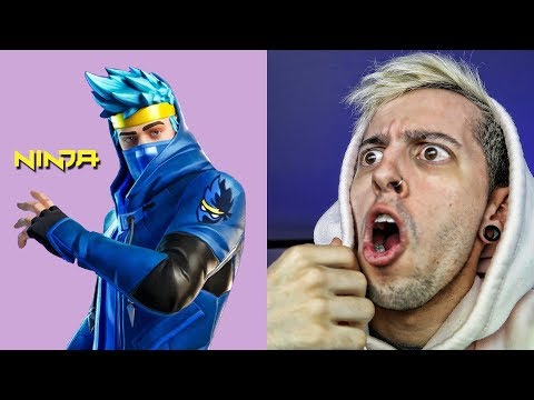 JUGANDO CON LA SKIN DE NINJA EN FORTNITE | Robleis
