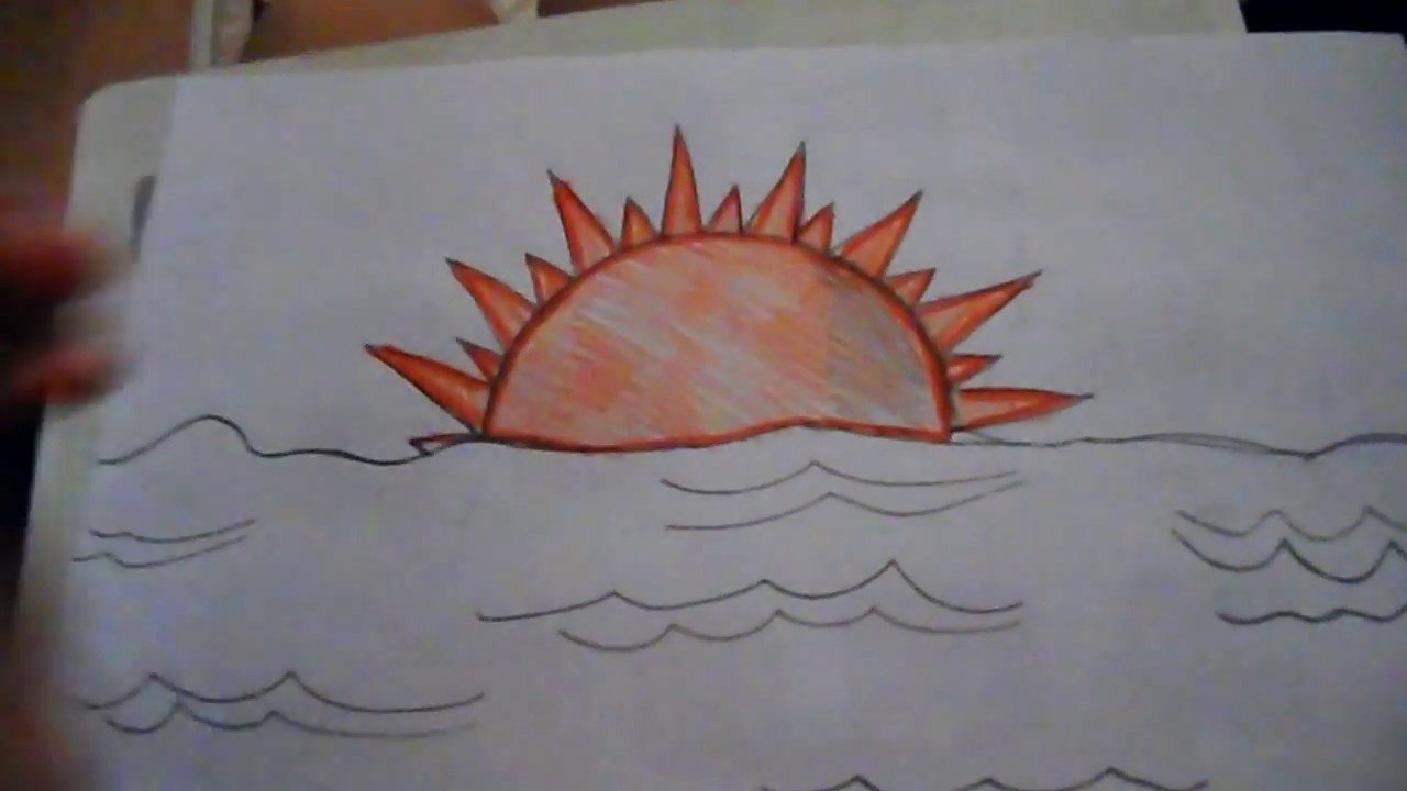 How To Draw A Sun Set (Medium Level) - YouTube