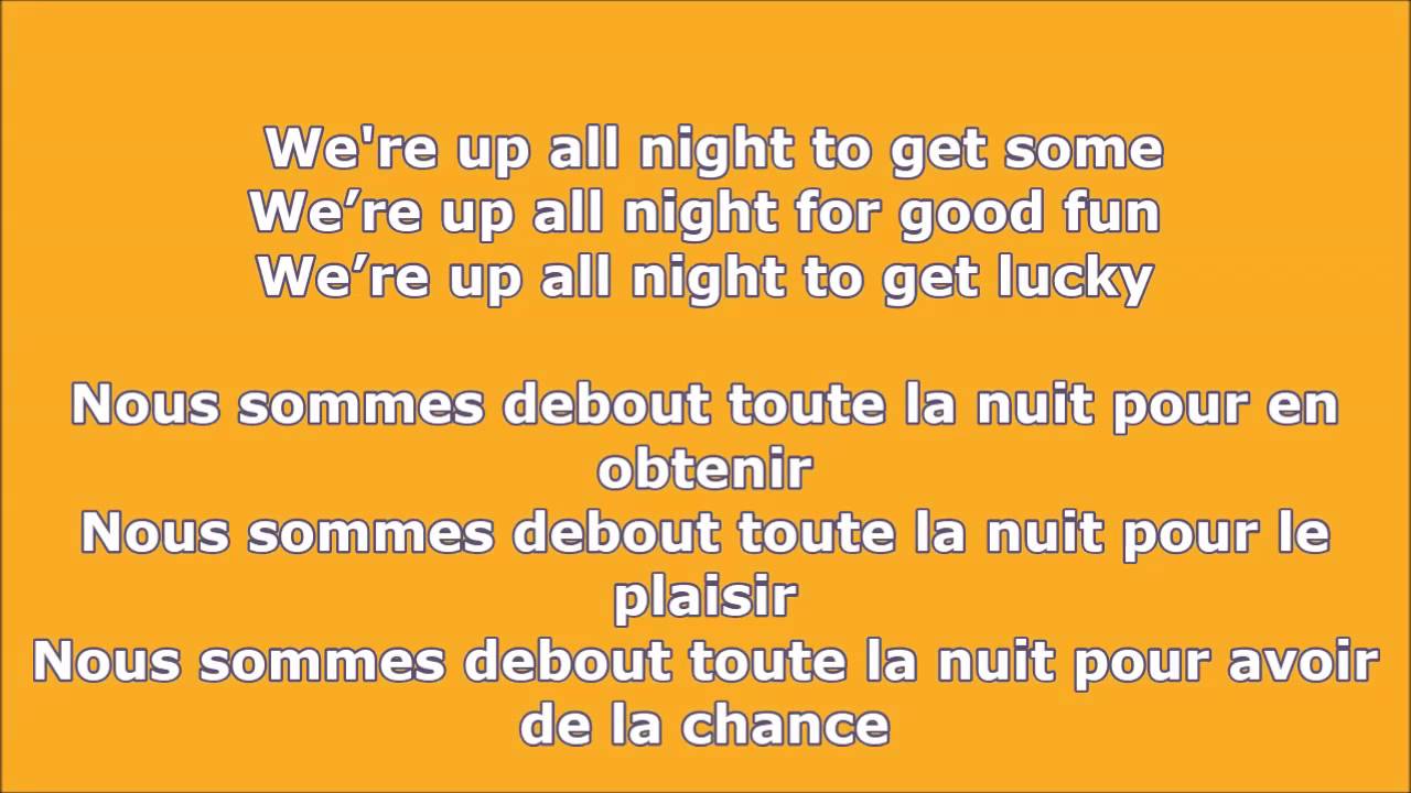 Get Lucky-Daft Punk featuring Pharrell Williams, lyrics & traduction