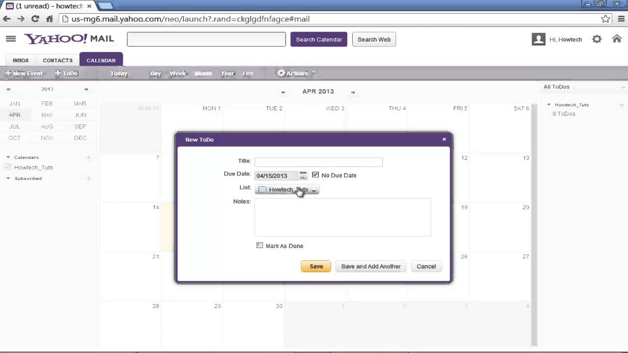 How to Use Yahoo Calendar YouTube