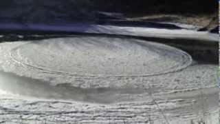 Amazing spinning ice circle spotted in Sheyenne River