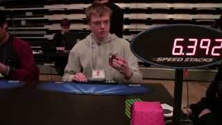 Antoine Cantin - 12.56 Rubik's Cube One-Handed World Record Average