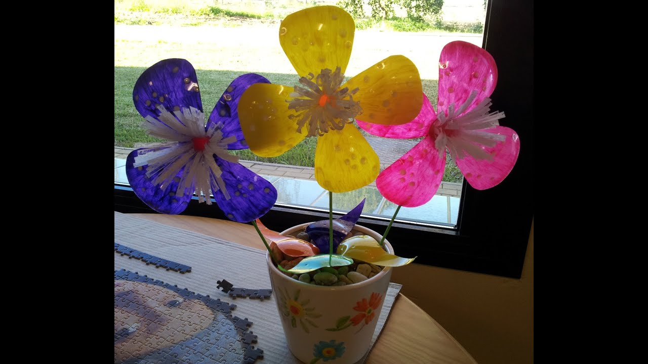 Flores Con Botellas De Plastico Flores Con Botellas De Plastico