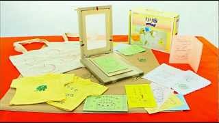 カンタン謄写版印刷ガリ版キット - YouTube