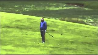 Carl Pettersson US Open 2013 Merion Ball Is Hit By Another Ball During Mid Swing Rule 18-5 HD