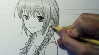 Drawing Time Lapse Girl With Braids Youtube