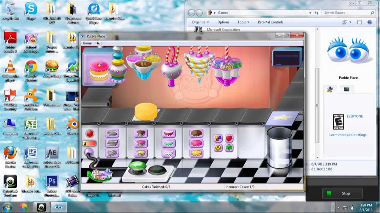 purble place wallpaper cake