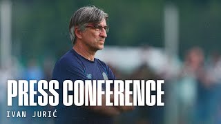 Conferenza stampa del tecnico Ivan Juric al termine del primo test della stagione