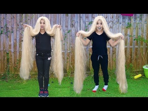 Long Hair, pretend play funny videos for kids, les boys tv