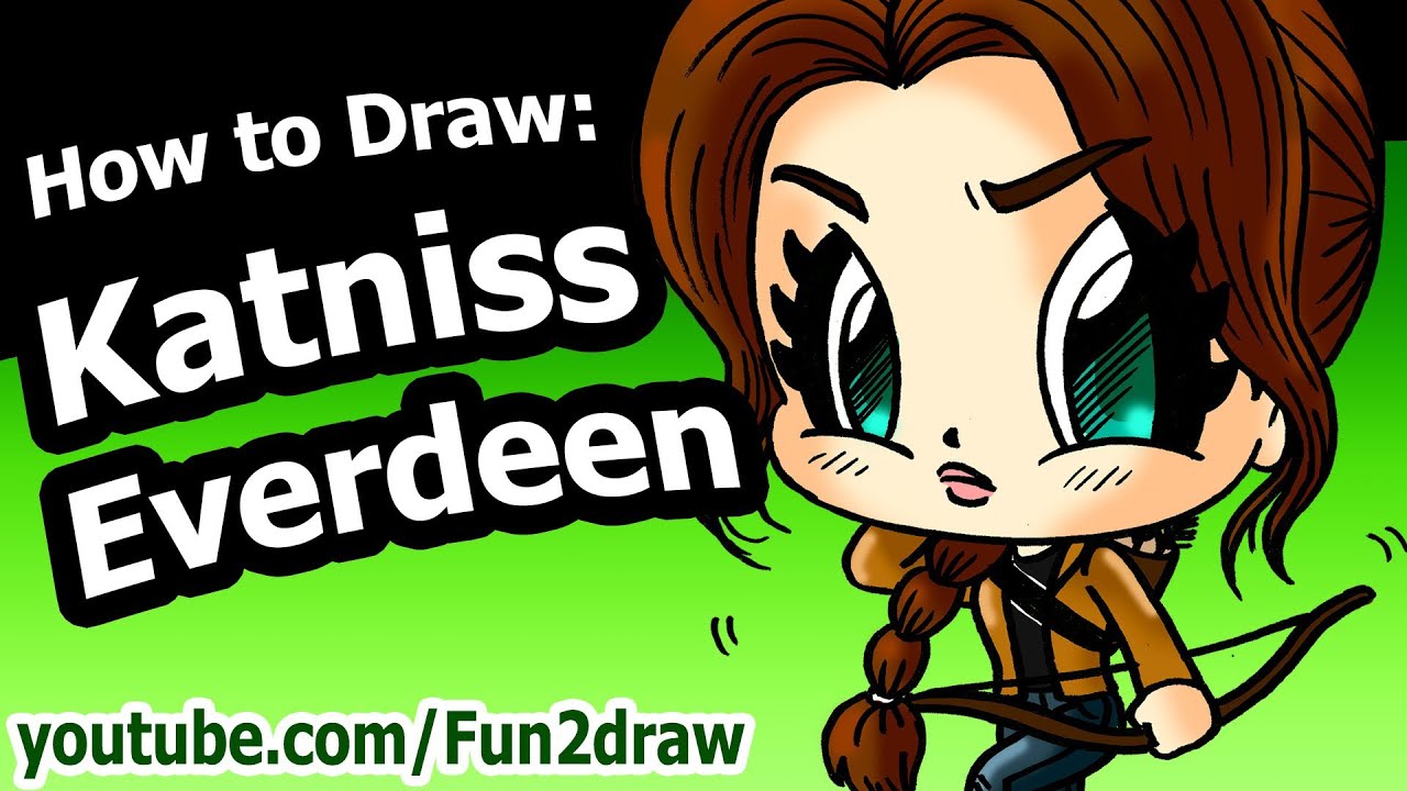 How to Draw Katniss Everdeen - Hunger Games - Fun2draw Drawing Tutorial