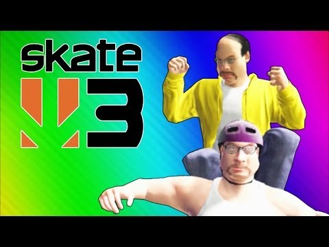 Skate 3 Funny Moments 3 - Cheeseburgers, Jumping Cars, Getting Hit by Cars, Epic Race! (Funtage)