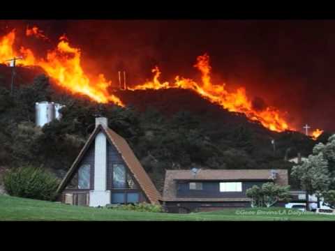 Miracle Cross in the California fires 0 Lake Forest (Santiago Canyon) Fire footage (California) FULL