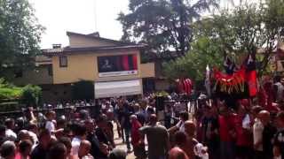 Raduno Milan Milanello 2013 - incontro curva sud con galliani allegri e giocatori