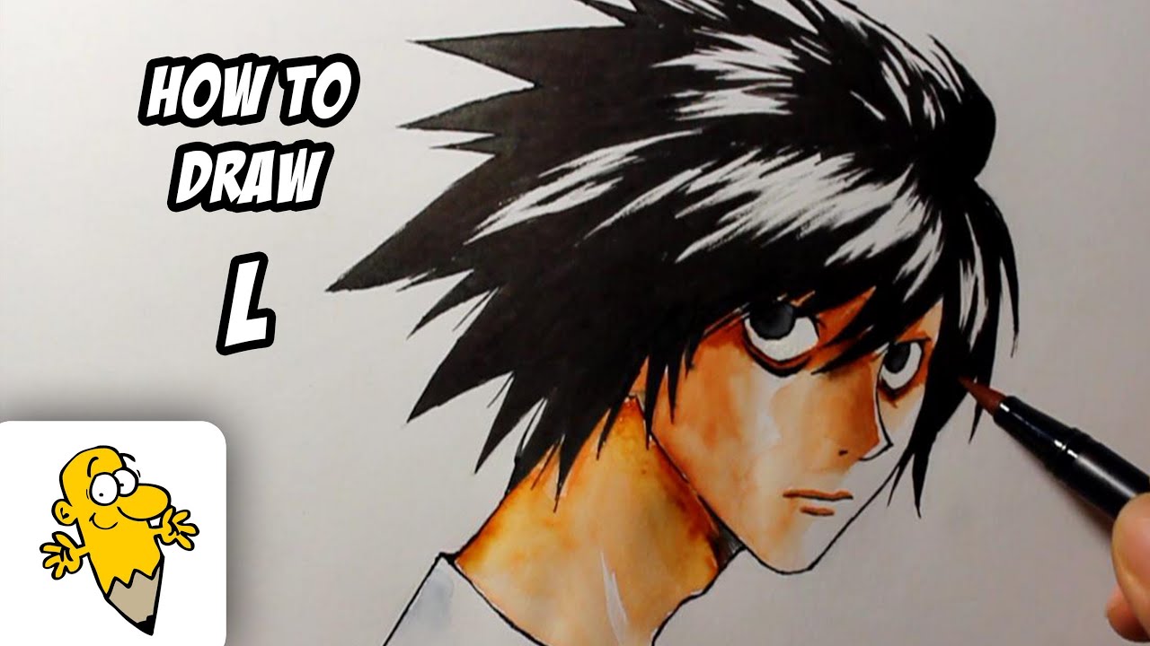 How to draw L Lawliet [Death Note] drawing tutorial - YouTube