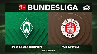 SV Werder Bremen vs. FC St. Pauli | Matchday 6 — Bundesliga 2025/26