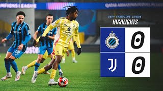 HIGHLIGHTS UCL | Club Brugge 0-0 Juventus | Goalless draw in Bruges | Qualified for the playoffs