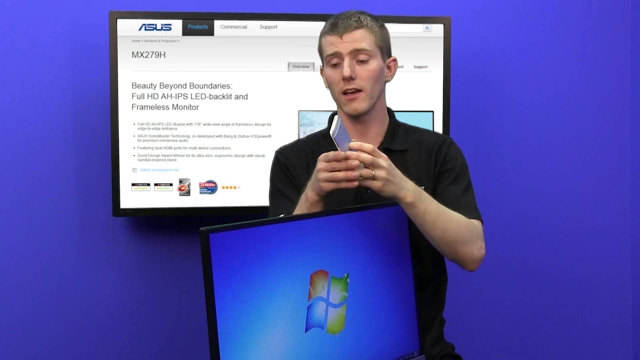 ASUS MX279H AH-IPS LCD monitor overview - YouTube