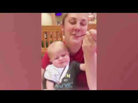 TOP BEST Cute Baby Eating Ice Cream for The First Time - Funny Baby Video