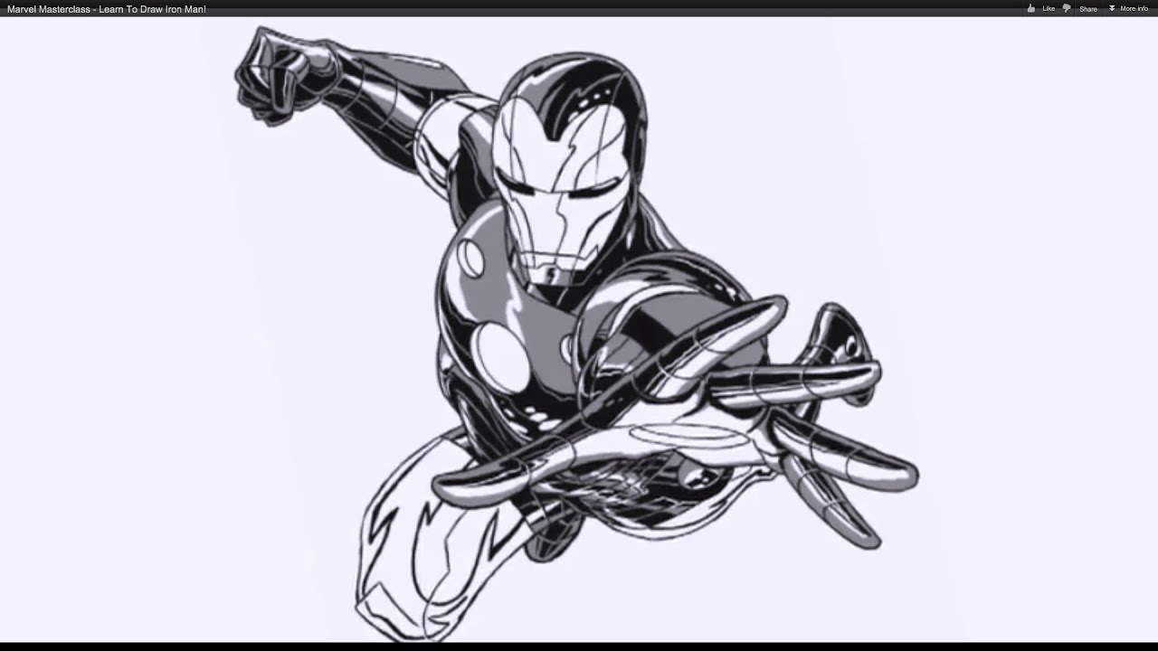Marvel Masterclass Learn To Draw Iron Man! YouTube