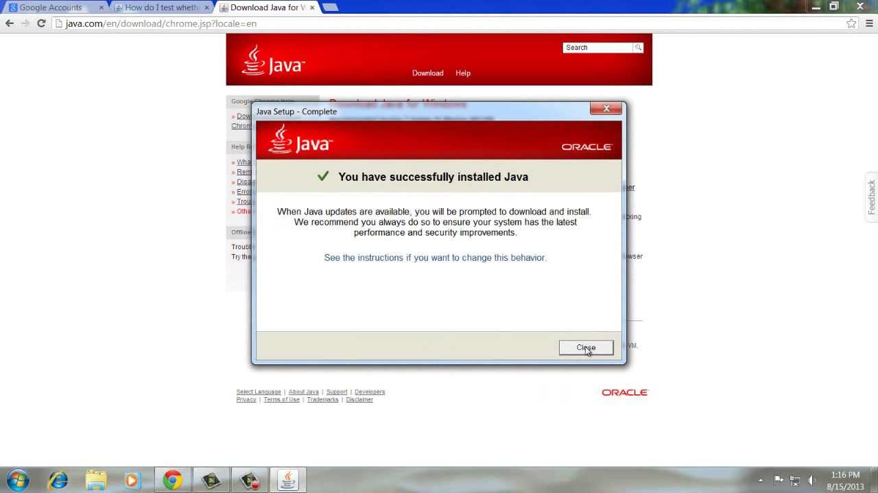 How to Install Java Plugin for Google Chrome Browser in Windows 7 ...