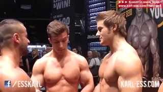 Tim Gabel vs. Jeff Seid - posing and flexing - FIBO 2014 - KARL-ESS.COM