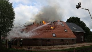 Zuidlaren - Woonboerderij in Zuidlaren deels verwoest door brand