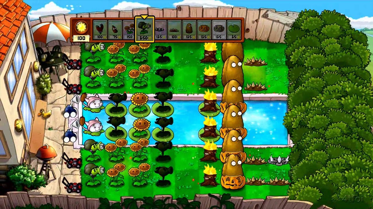 Plants Vs Zombies - Xbox 360 - Survival Pool Hard Part 2 - YouTube