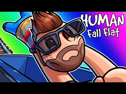 Human Fall Flat Funny Moments - Obstacles and Dumpster Races!