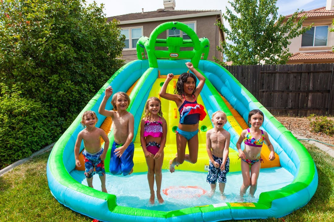 little tikes rocky mountain river race water slide