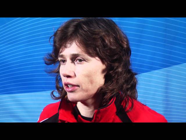 2012 Ford World Women's Curling Championship Draw 2 Media Scrum