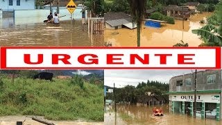 Boletim de domingo sobre as enchentes de Jaraguá do Sul e região