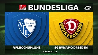 VfL Bochum 1848 vs. SG Dynamo Dresden | Matchday 13 — Bundesliga 2 2025/26