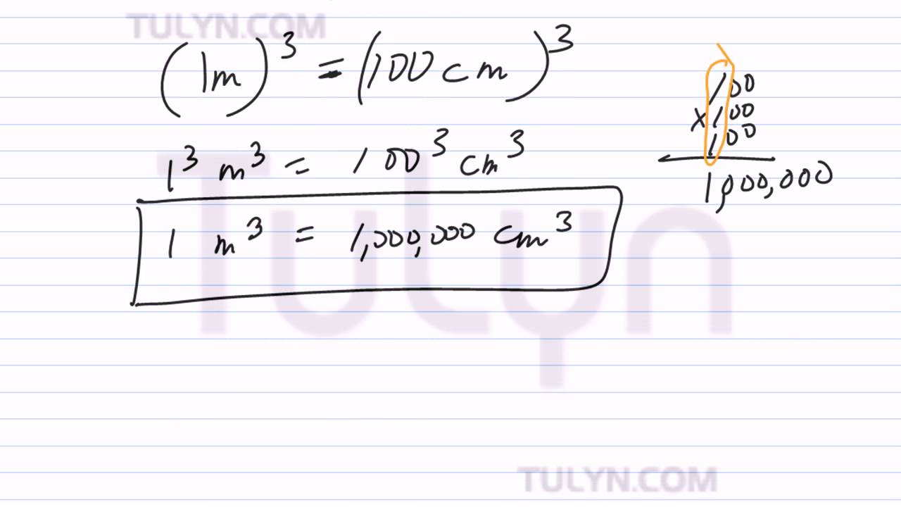 Conversion of Metric Units: Cubic Meters to Cubic Centimeters ...