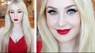 Makeup Tutorial for Fair Skin: Glamorous Pin-Up Look + Hair Tutorial