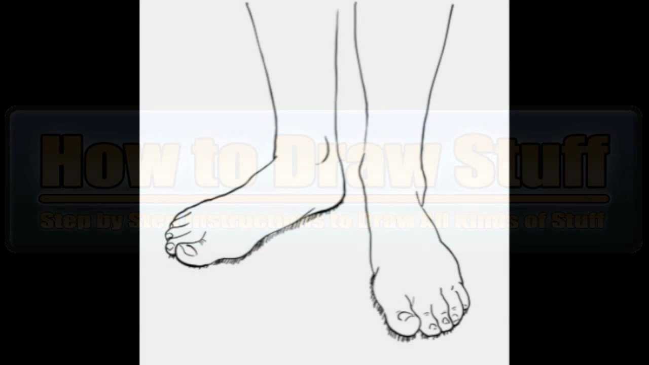 How to Draw Feet Step by Step - YouTube