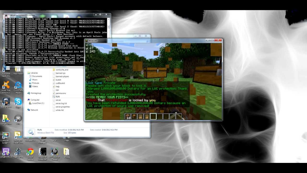 Minecraft Bukkit LWC Plugin 1.2.5 - YouTube